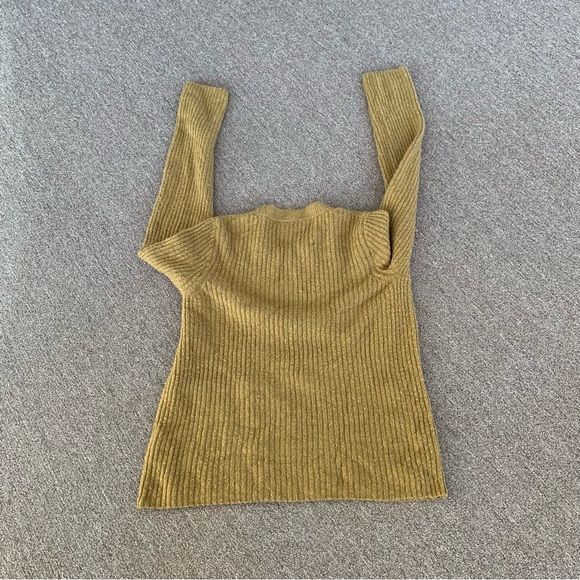 Madewell Sweater Women’s Size XL‎ Mustard Yellow Soft Merino Wool Blend - Picture 8 of 8